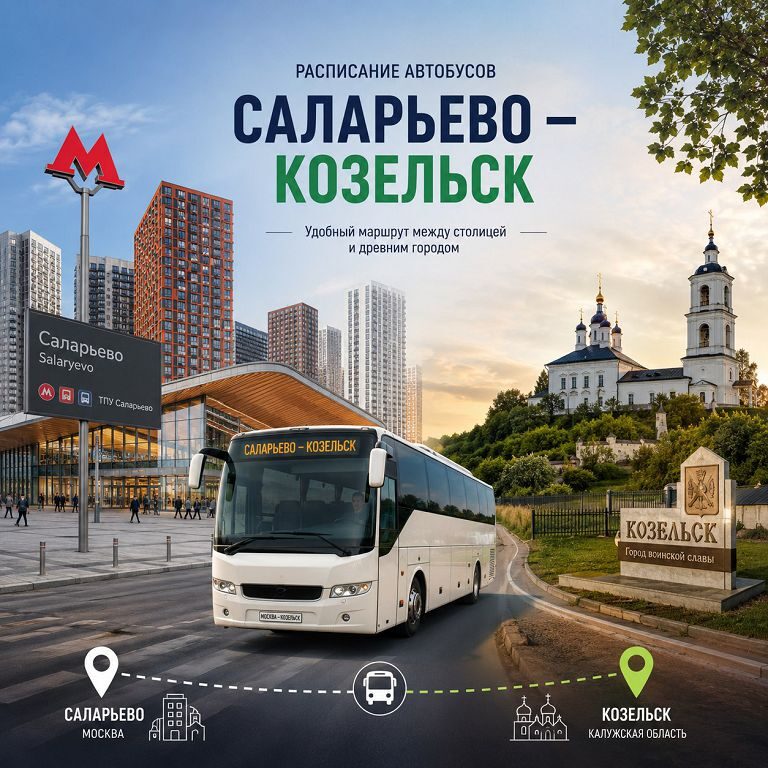 Расписание автобусов Саларьево — Козельск