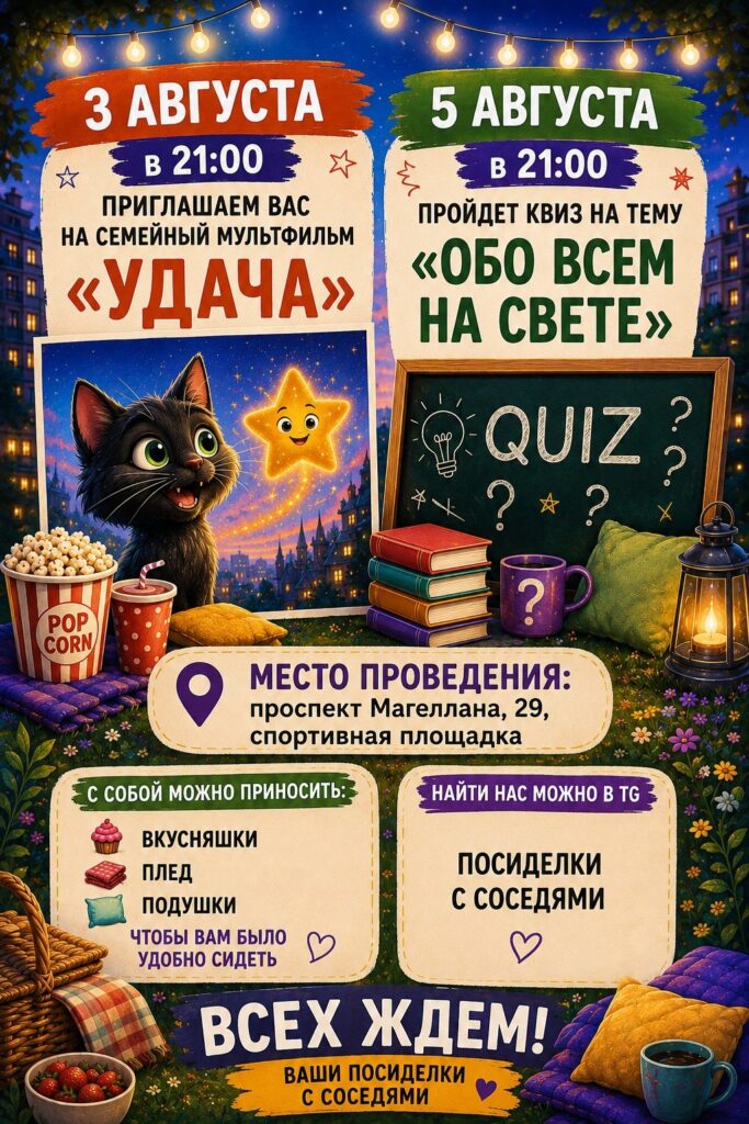 Соседский анонс: уютные вечера в ЖК Саларьево Парк уже в ближайшие дни!